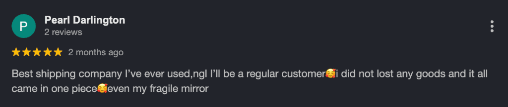 Pearl Google Review