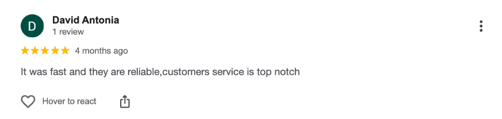 Customer Review