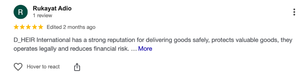 Customer Review